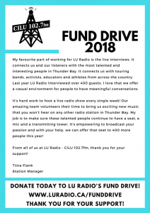 Letter from our Station Manager